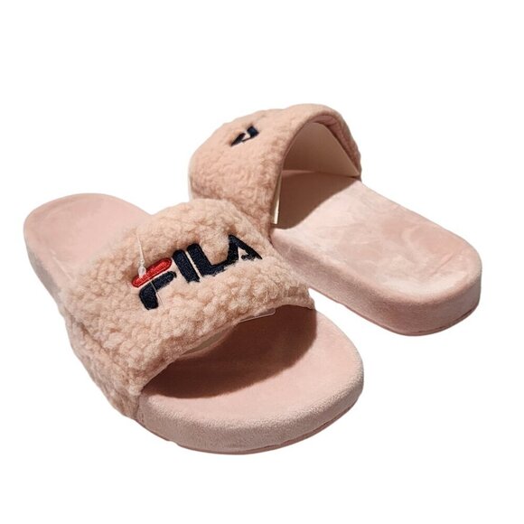 Fila Fuzzy Drifter Womens Slide Sandals Size 7 (Run‎ Big) - Picture 1 of 12